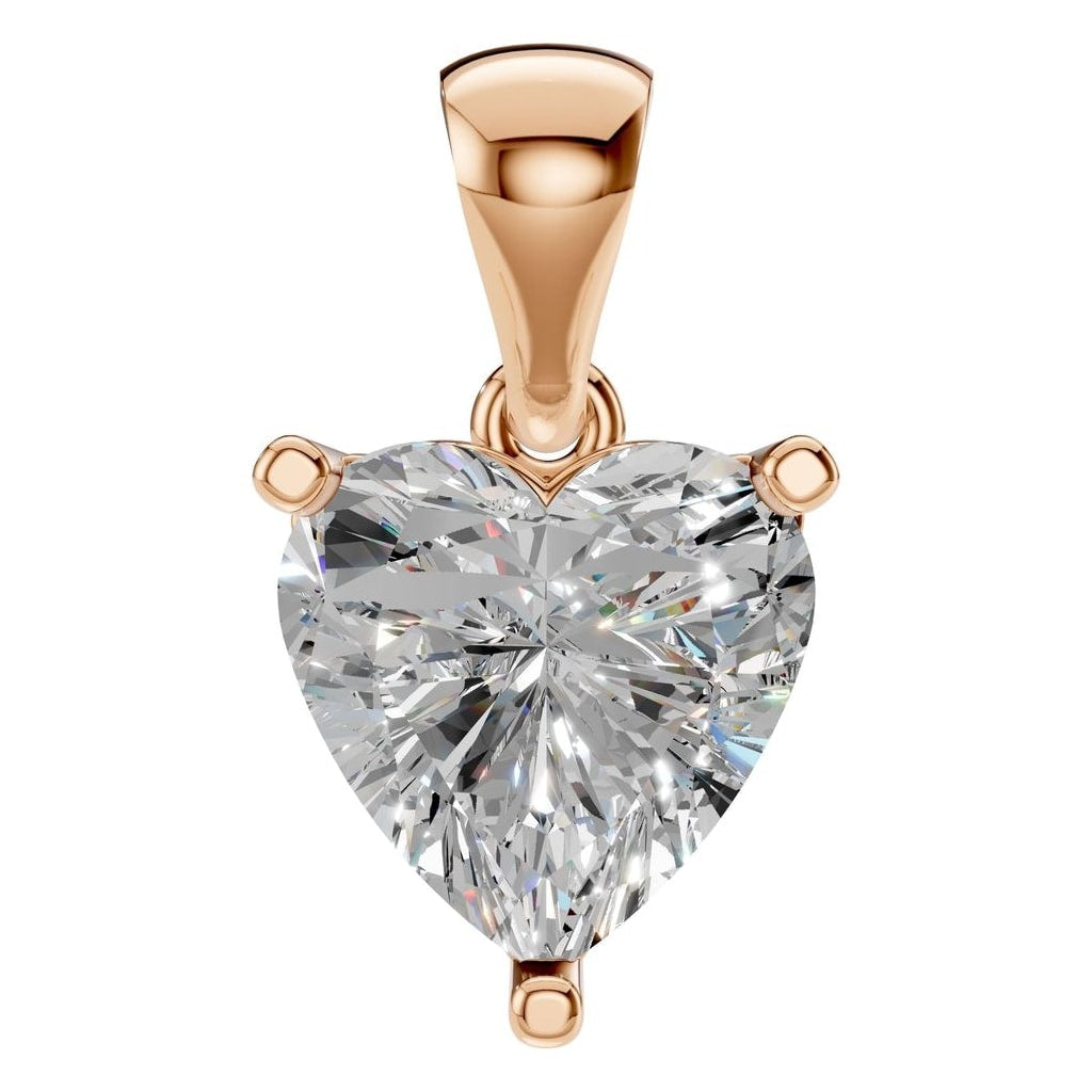 THE ZIOR PE-1923 Heart Solitaire – Roségold mit Diamantbesatz