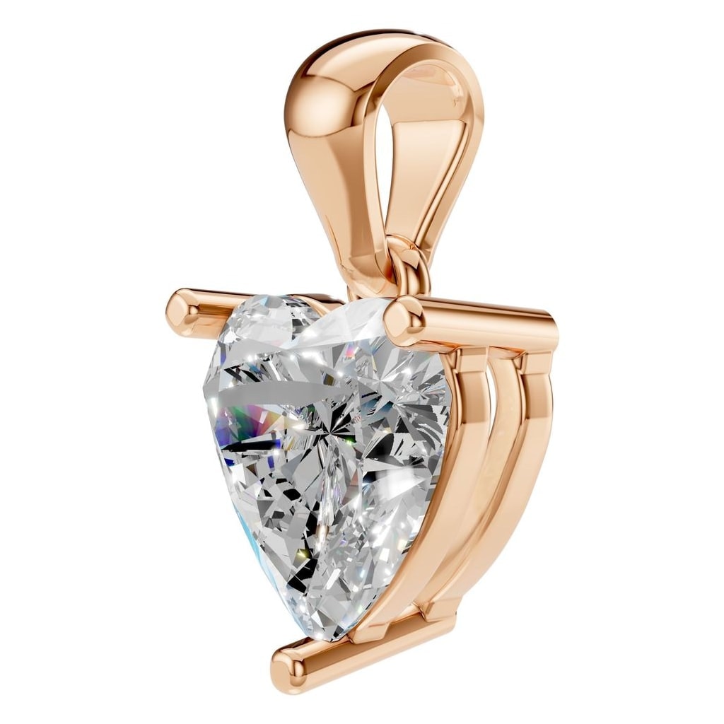 THE ZIOR PE-1923 Heart Solitaire – Roségold mit Diamantbesatz