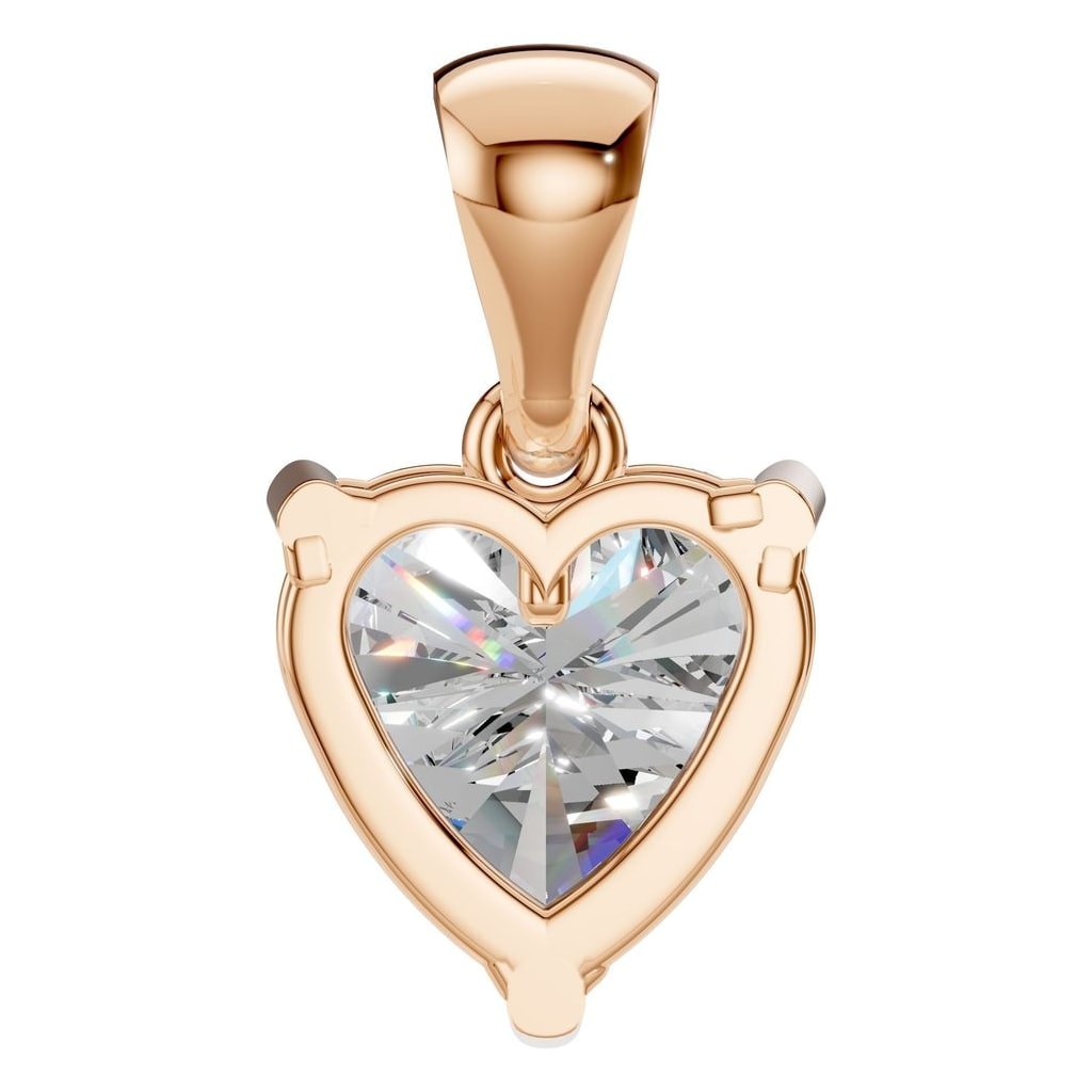 THE ZIOR PE-1923 Heart Solitaire – Roségold mit Diamantbesatz