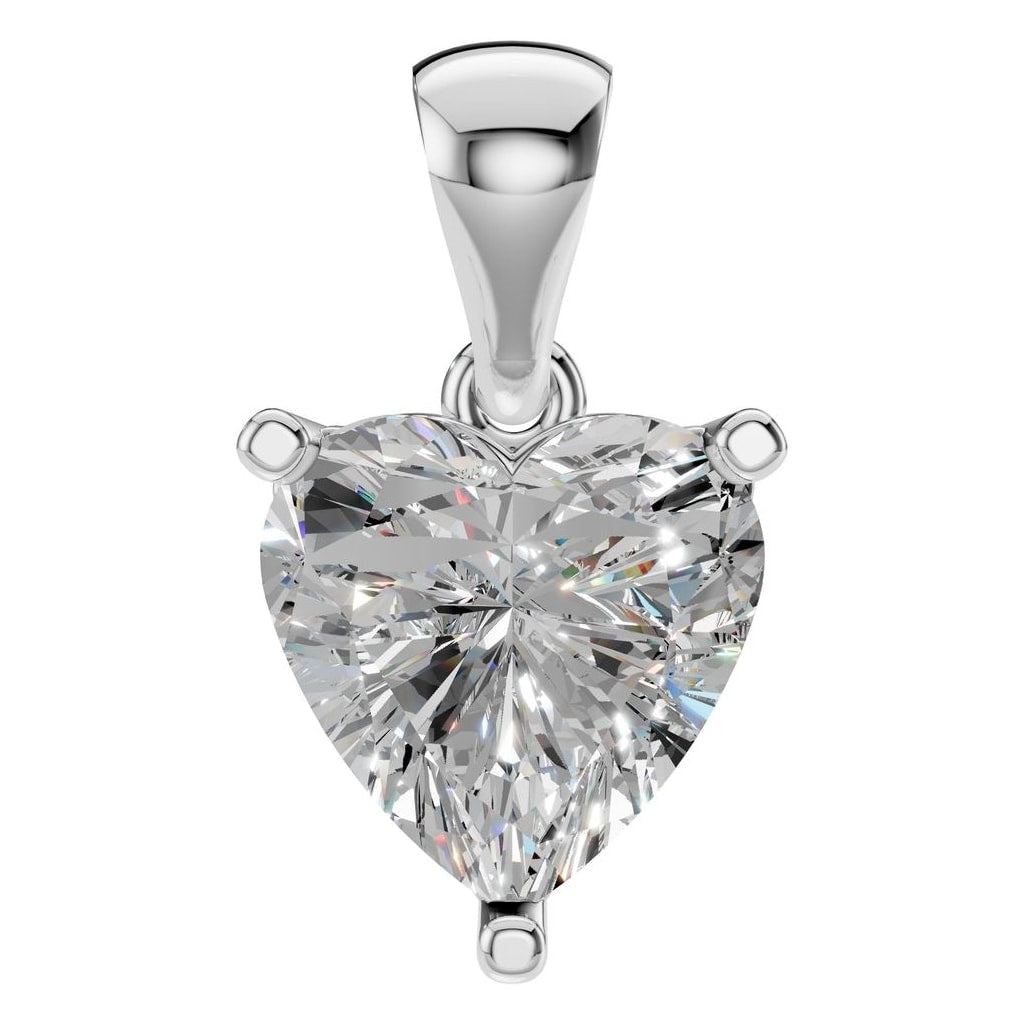 THE ZIOR PE-1923 Heart Solitaire – Weißgold mit Diamantbesatz