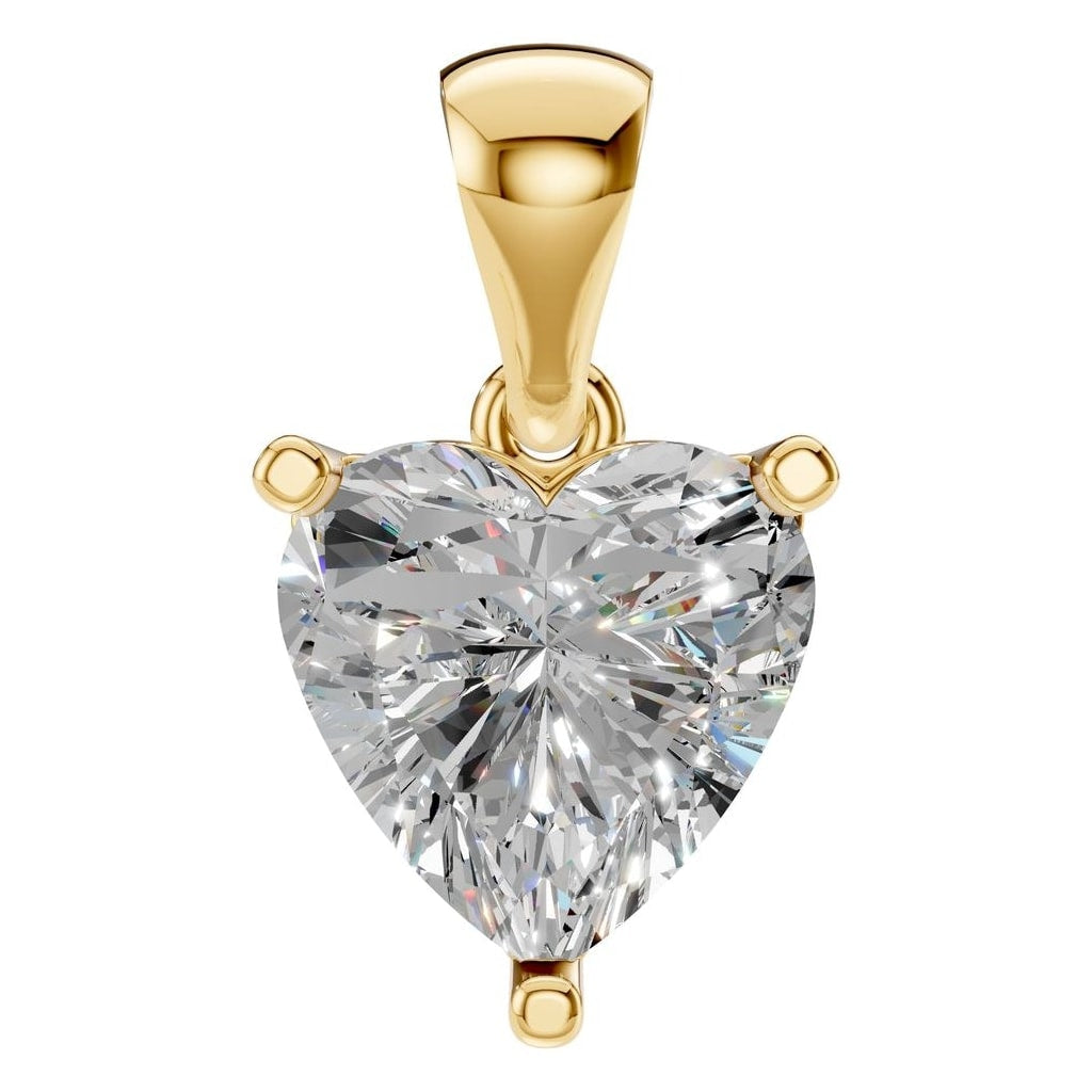 THE ZIOR PE-1923 Heart Solitaire – Gelbgold mit Diamantbesatz