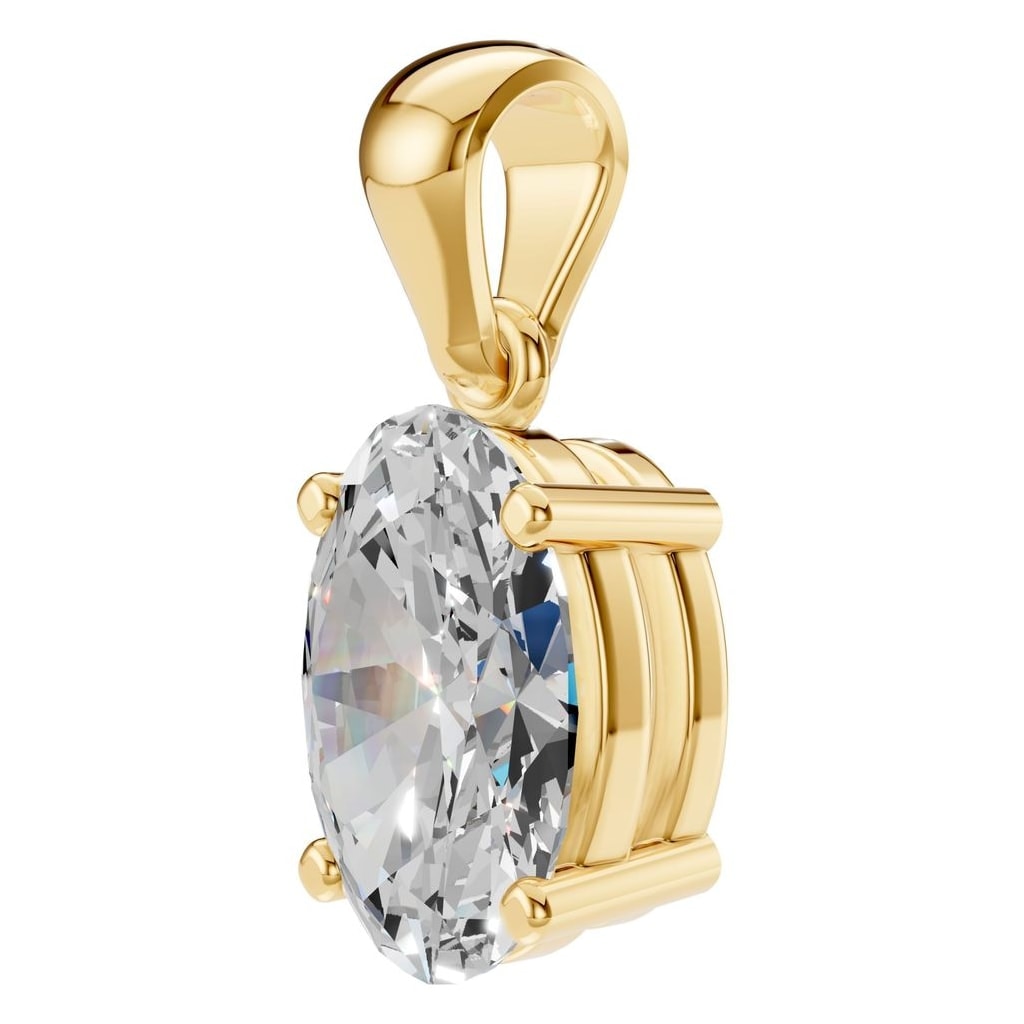 THE ZIOR PE-1923 Oval Solitaire – Gelbgold mit Diamantbesatz