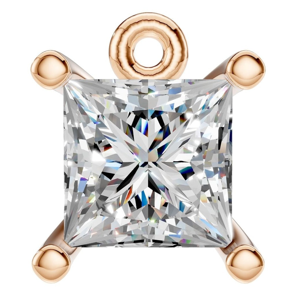 THE ZIOR PE-1923 Princess Solitaire – Roségold mit Diamantbesatz