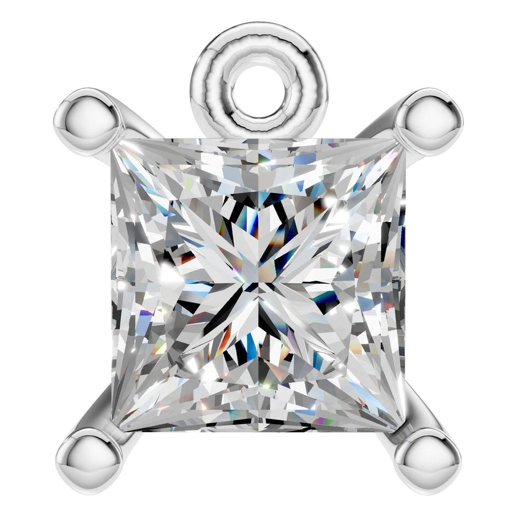 THE ZIOR PE-1923 Princess Solitaire – Weißgold mit Diamantbesatz