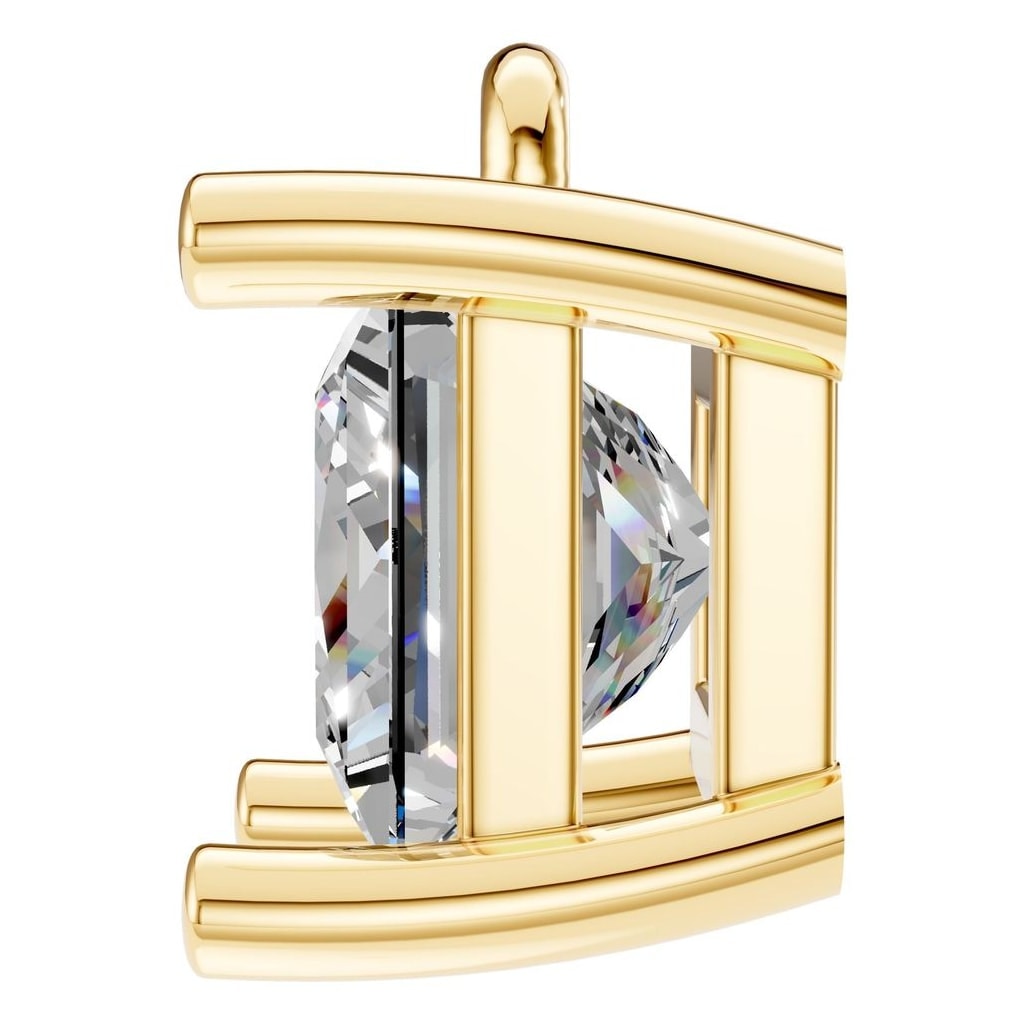 THE ZIOR PE-1923 Princess Solitaire – Gelbgold mit Diamantbesatz