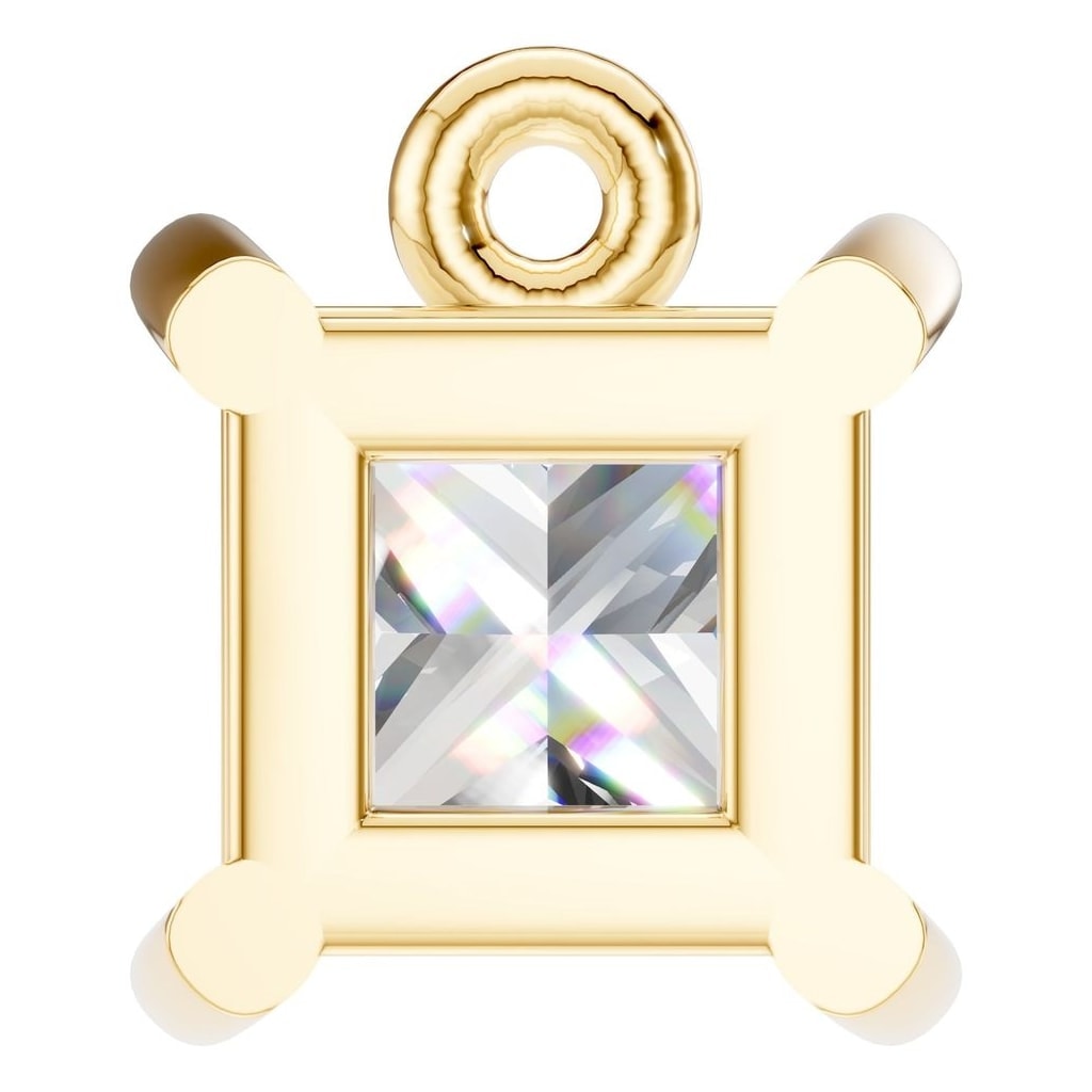THE ZIOR PE-1923 Princess Solitaire – Gelbgold mit Diamantbesatz