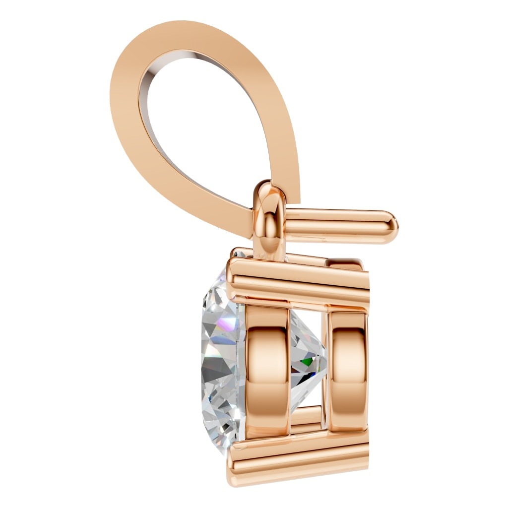 THE ZIOR PE-1923 Round Solitaire – Roségold mit Diamantbesatz