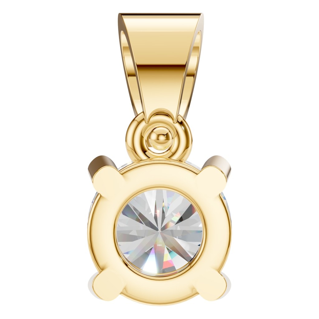 THE ZIOR PE-1923 Round Solitaire – Gelbgold mit Diamantbesatz