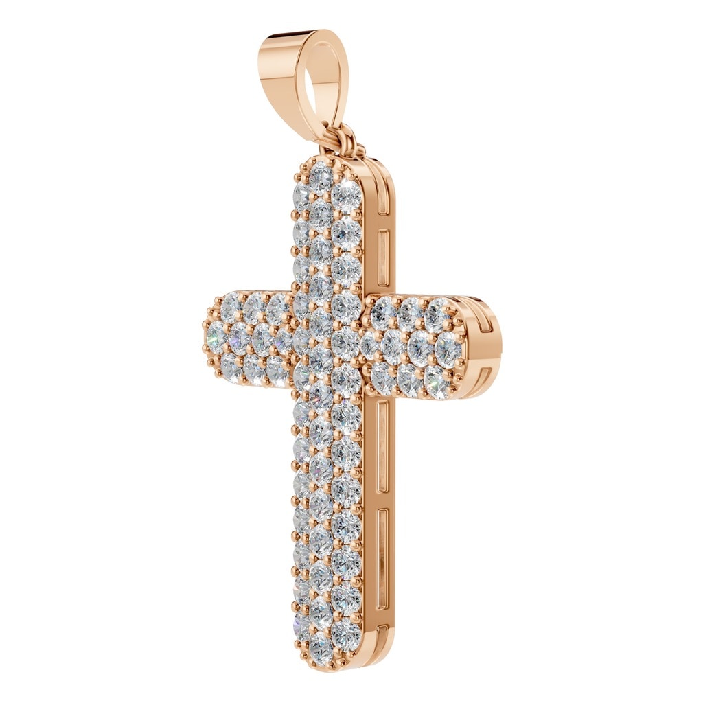 THE ZIOR PE-5179 Round Cross – Roségold mit Diamantbesatz