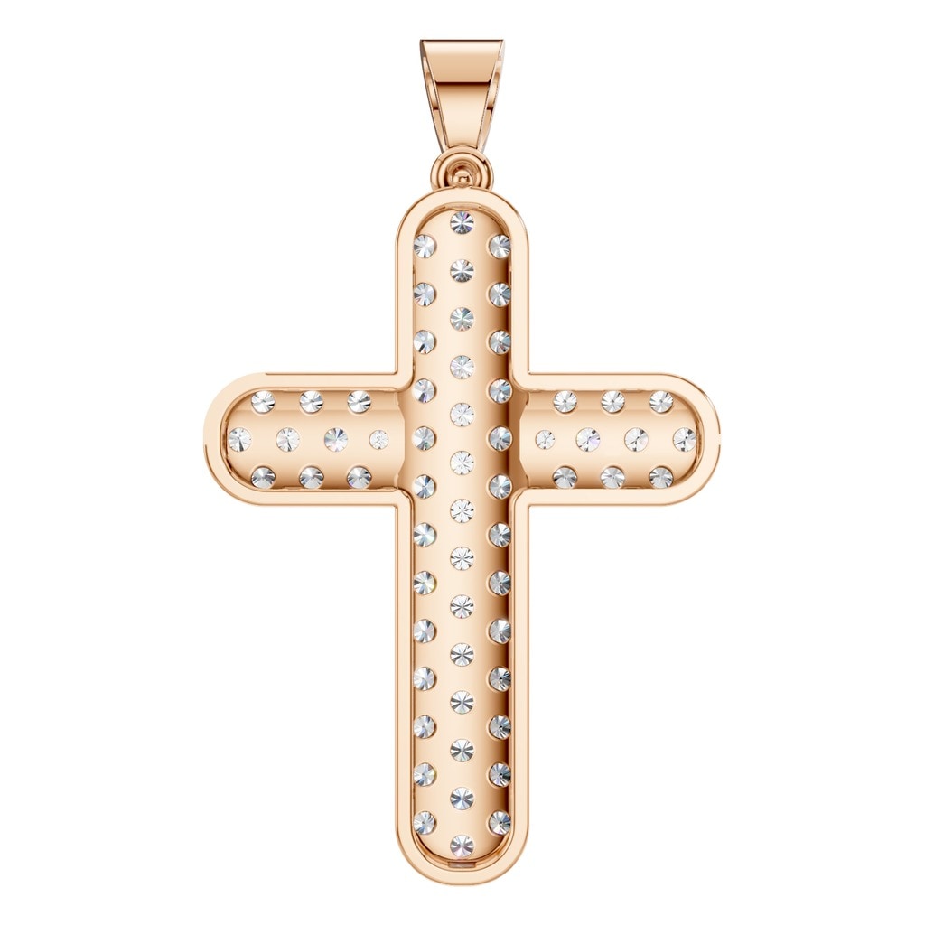 THE ZIOR PE-5179 Round Cross – Roségold mit Diamantbesatz