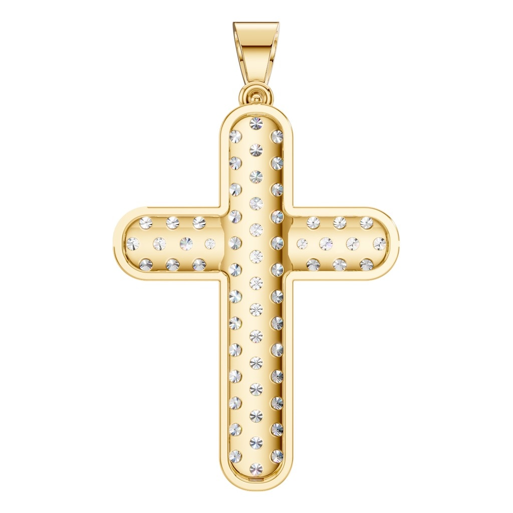 THE ZIOR PE-5179 Round Cross – Gelbgold mit Diamantbesatz