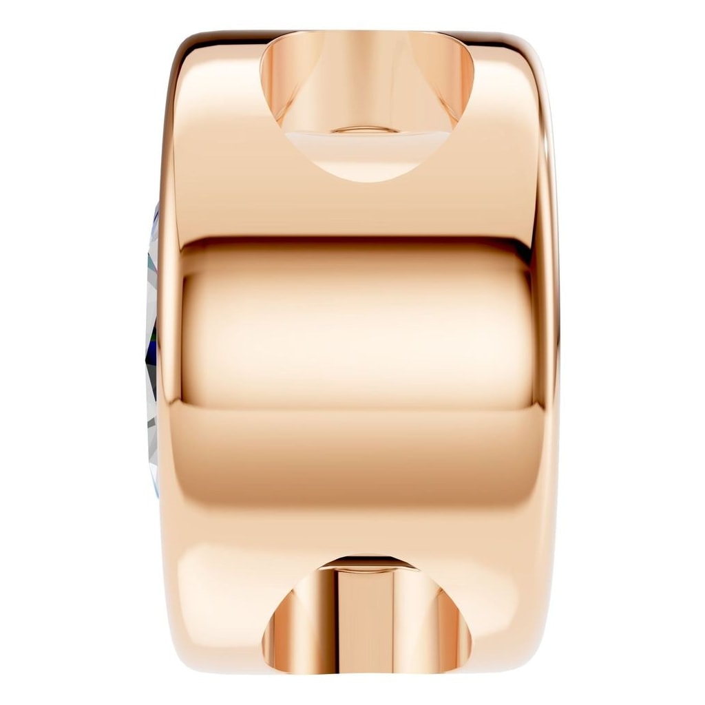 THE ZIOR PE-7552 Round Solitaire – Roségold mit Diamantbesatz
