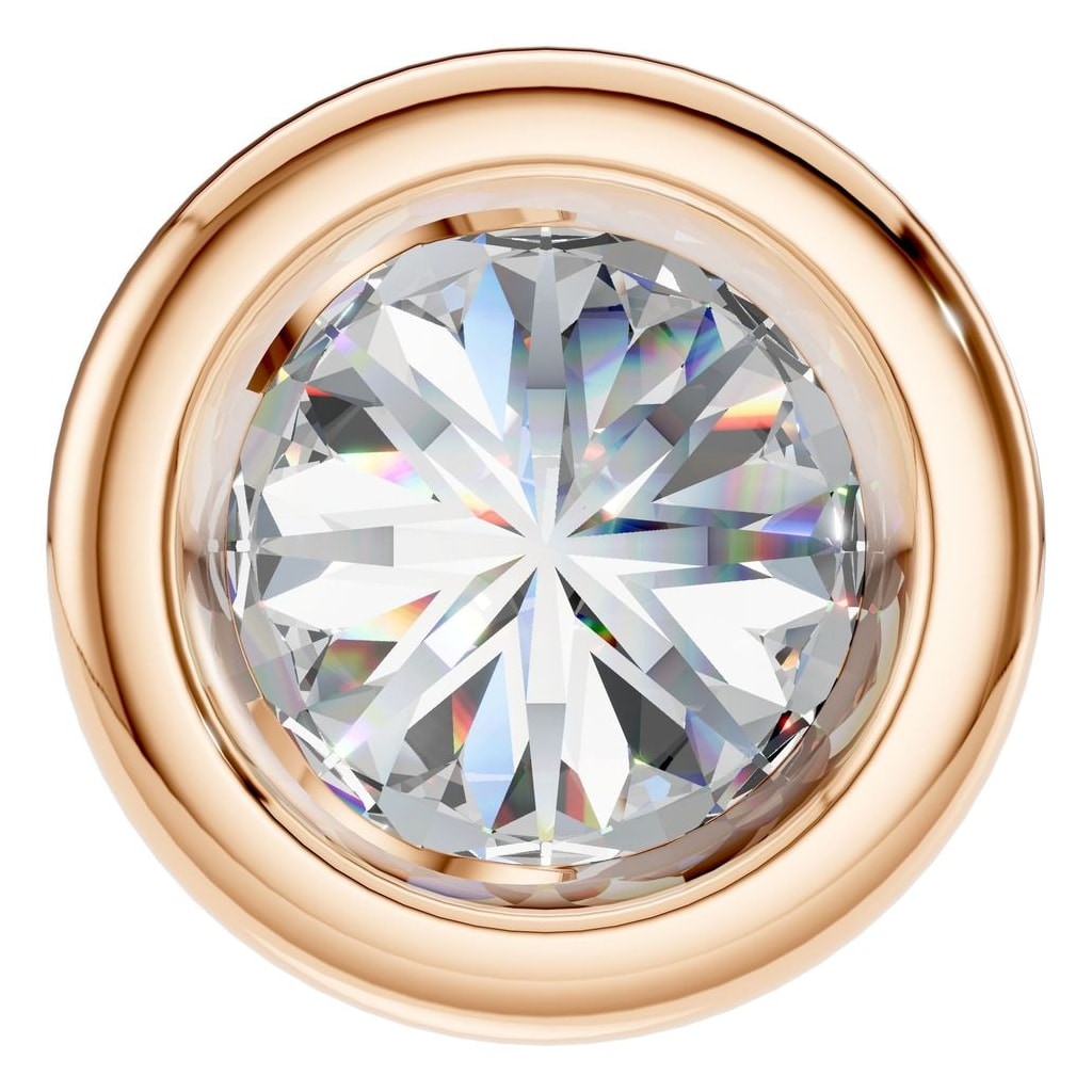 THE ZIOR PE-7552 Round Solitaire – Roségold mit Diamantbesatz