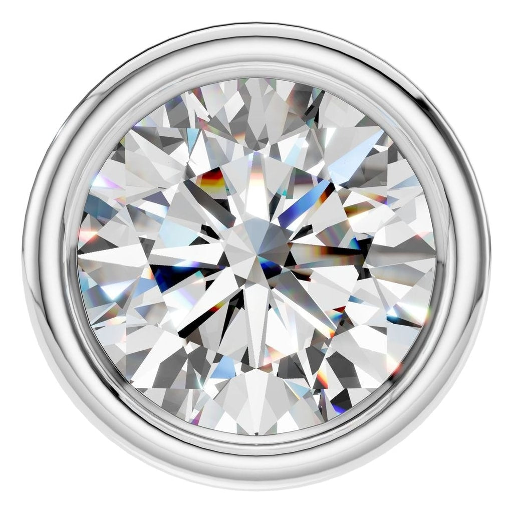 THE ZIOR PE-7552 Round Solitaire – Weißgold mit Diamantbesatz
