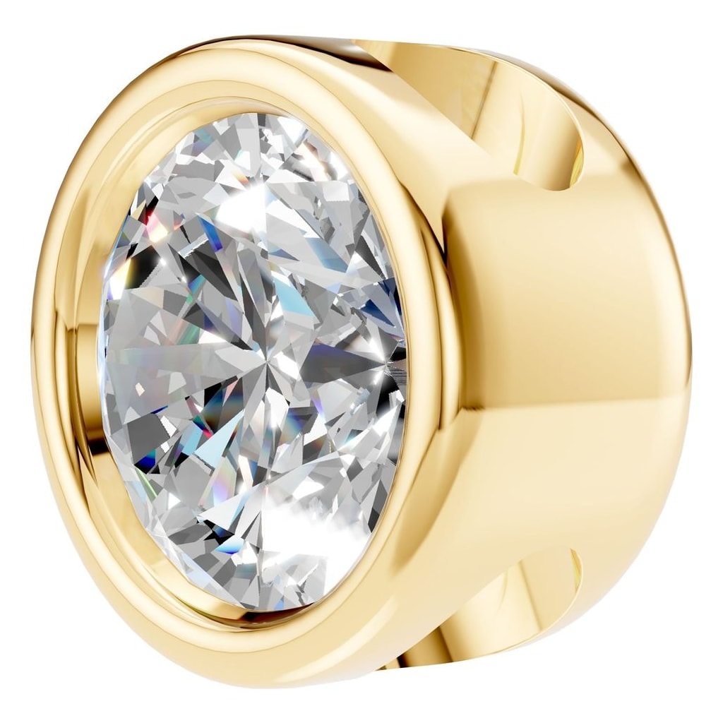 THE ZIOR PE-7552 Round Solitaire – Gelbgold mit Diamantbesatz