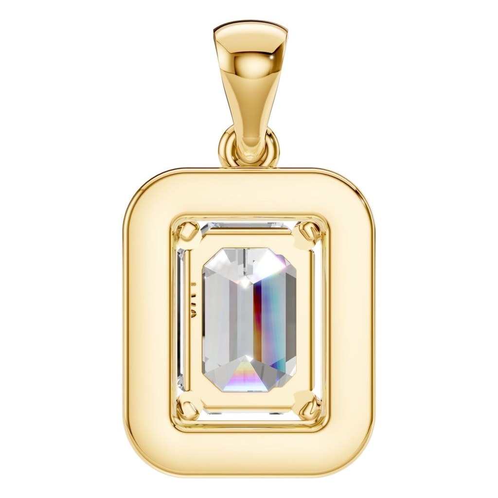 THE ZIOR PE-8165 Emerald Halo – Gelbgold mit Diamantbesatz