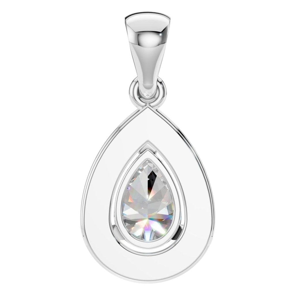 THE ZIOR PE-8165 Pear Halo – Weißgold mit Diamantbesatz