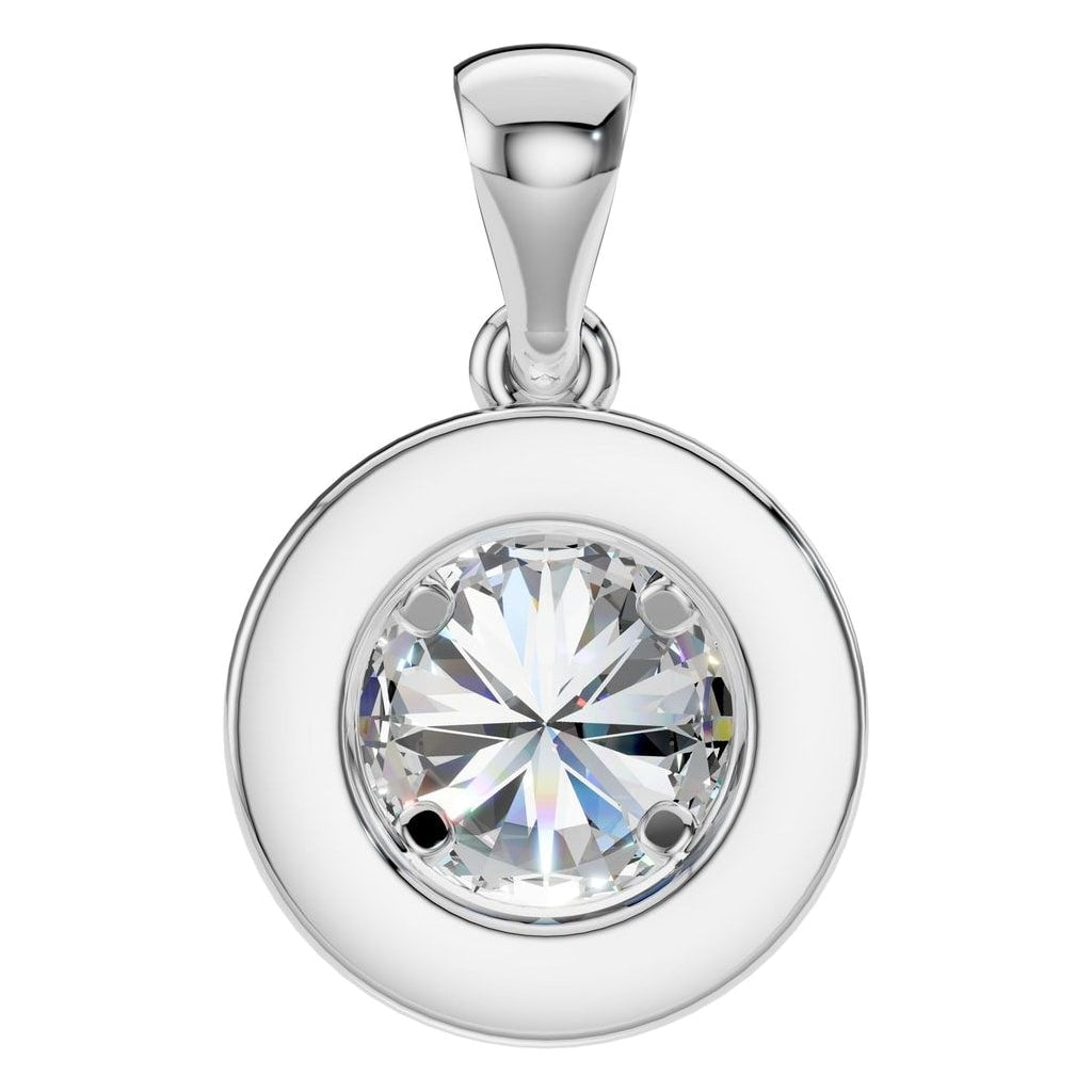 THE ZIOR PE-8623 Round Halo – Weißgold mit Diamantbesatz