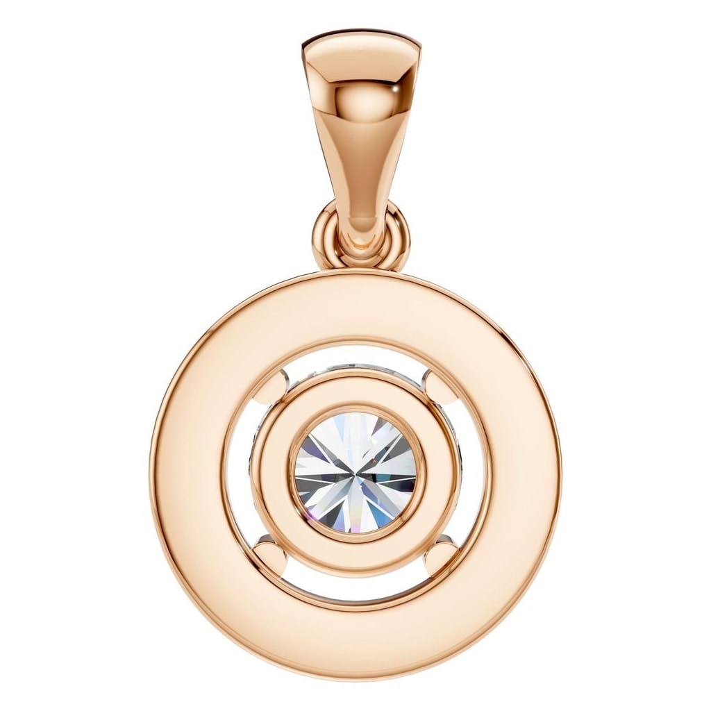 THE ZIOR PE-8896 Round Halo – Roségold mit Diamantbesatz