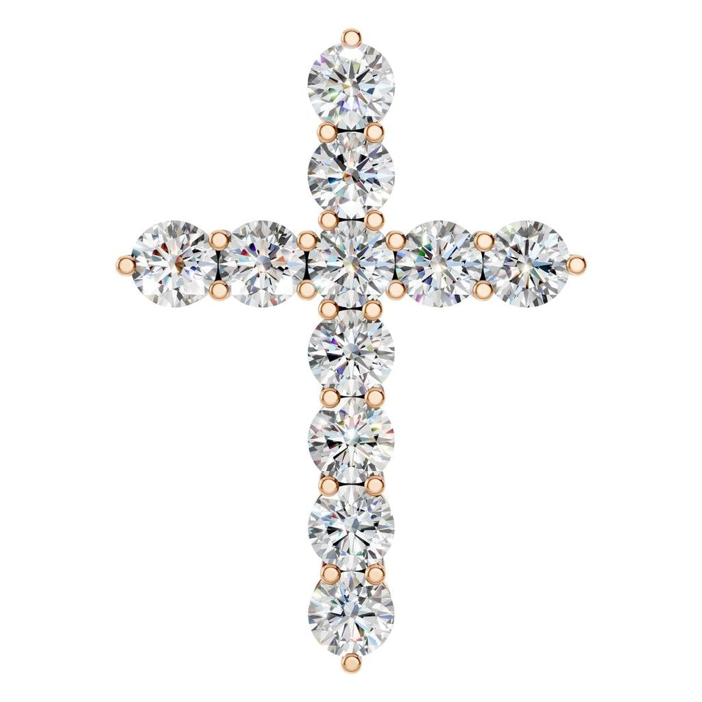 THE ZIOR PE-9197 Round Cross – Roségold mit Diamantbesatz
