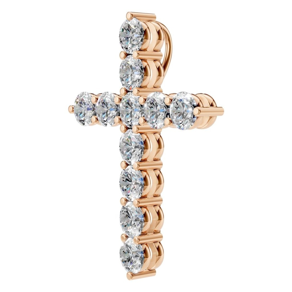 THE ZIOR PE-9197 Round Cross – Roségold mit Diamantbesatz