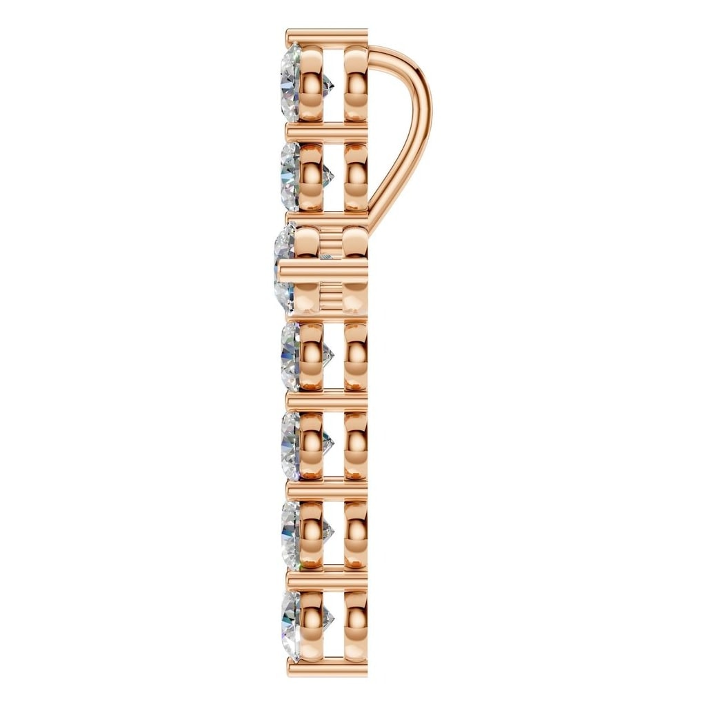 THE ZIOR PE-9197 Round Cross – Roségold mit Diamantbesatz