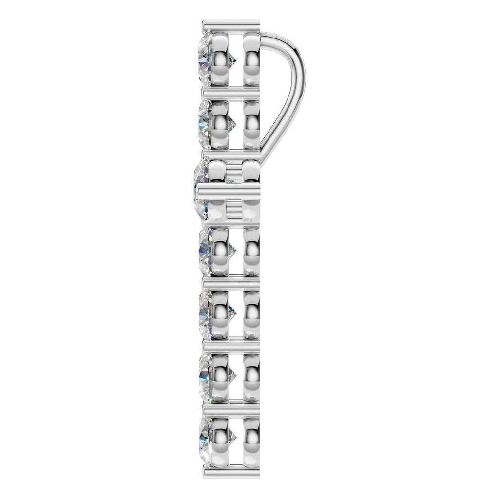 THE ZIOR PE-9197 Round Cross – Weißgold mit Diamantbesatz