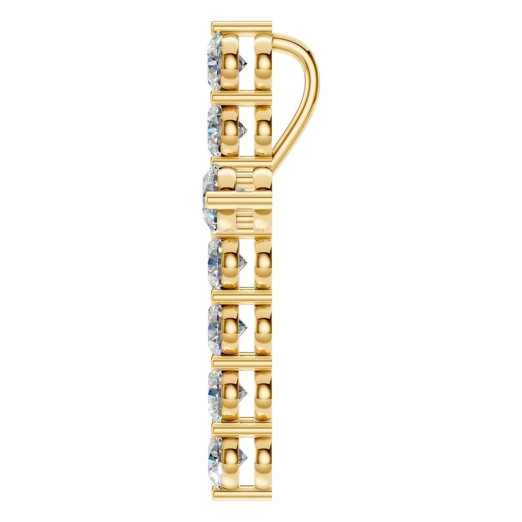 THE ZIOR PE-9197 Round Cross – Gelbgold mit Diamantbesatz