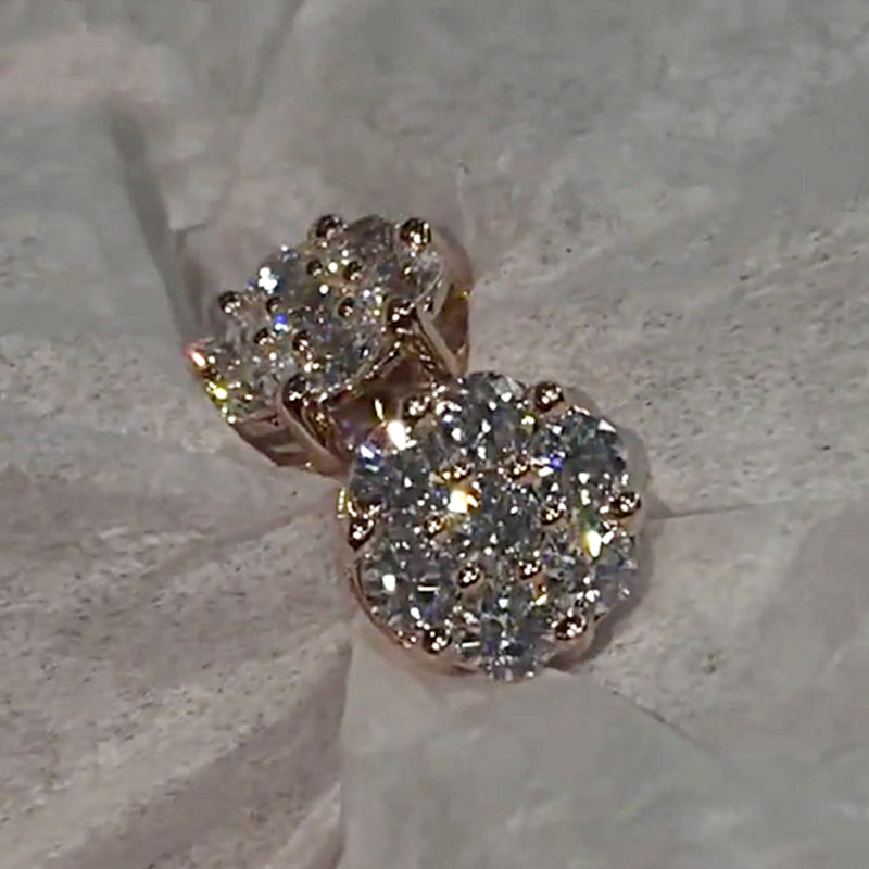 Plum Blossom S925 Moissanite Stud Earrings – Ansicht 3