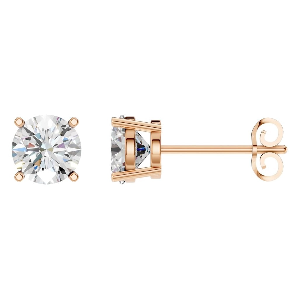 THE ZIOR EA-0839 – Brillantschliff, Roségold, Hauptansicht, Designvisualisierung mit Steinbesatz