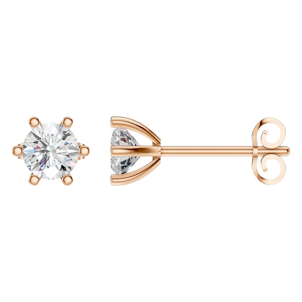 THE ZIOR EA-4293 – Brillantschliff, Roségold, Hauptansicht, Designvisualisierung mit Steinbesatz