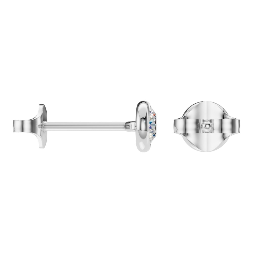 THE ZIOR EA-5172 – Brillantschliff, Weißgold, Ansicht, Designvisualisierung mit Steinbesatz