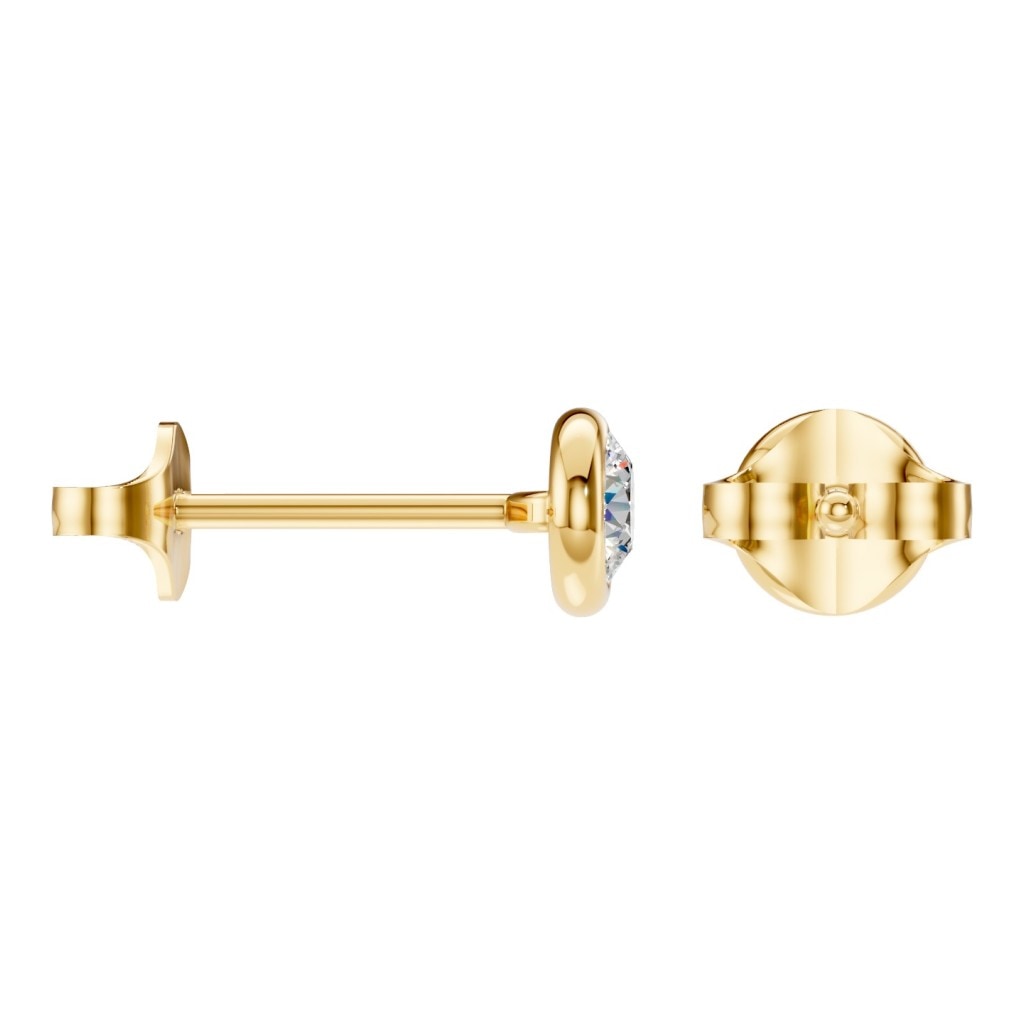THE ZIOR EA-5172 – Brillantschliff, Gelbgold, Ansicht, Designvisualisierung mit Steinbesatz