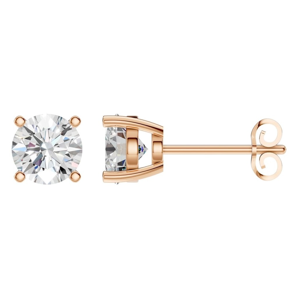 THE ZIOR EA-6465 – Brillantschliff, Roségold, Hauptansicht, Designvisualisierung mit Steinbesatz
