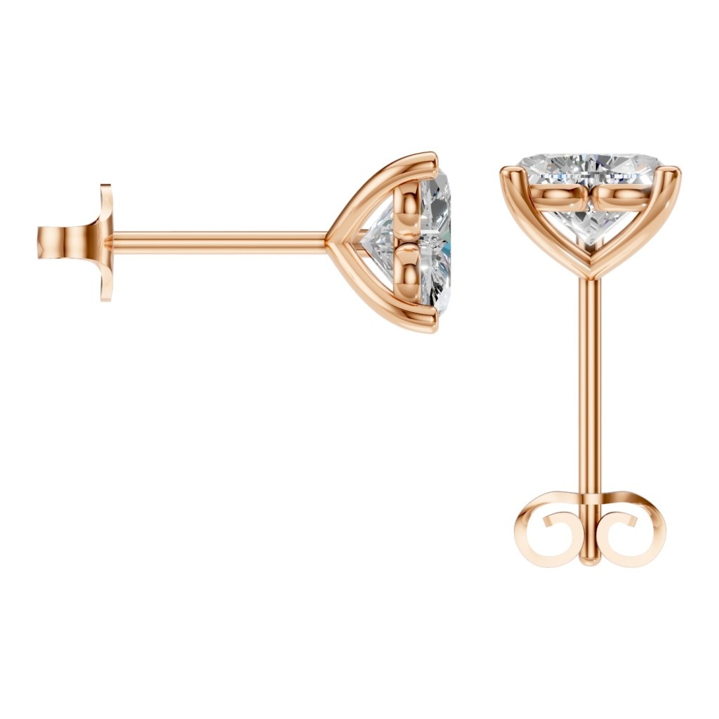 THE ZIOR EA-8975 – Herzschliff, Roségold, Rückansicht, Designvisualisierung mit Steinbesatz