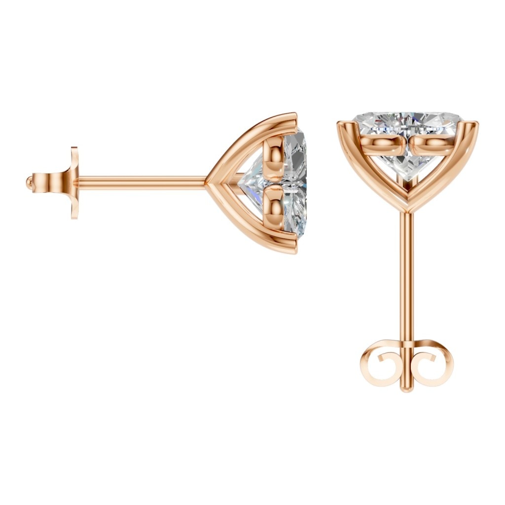 THE ZIOR EA-8975 – Herzschliff, Roségold, Rückansicht, Designvisualisierung mit Steinbesatz
