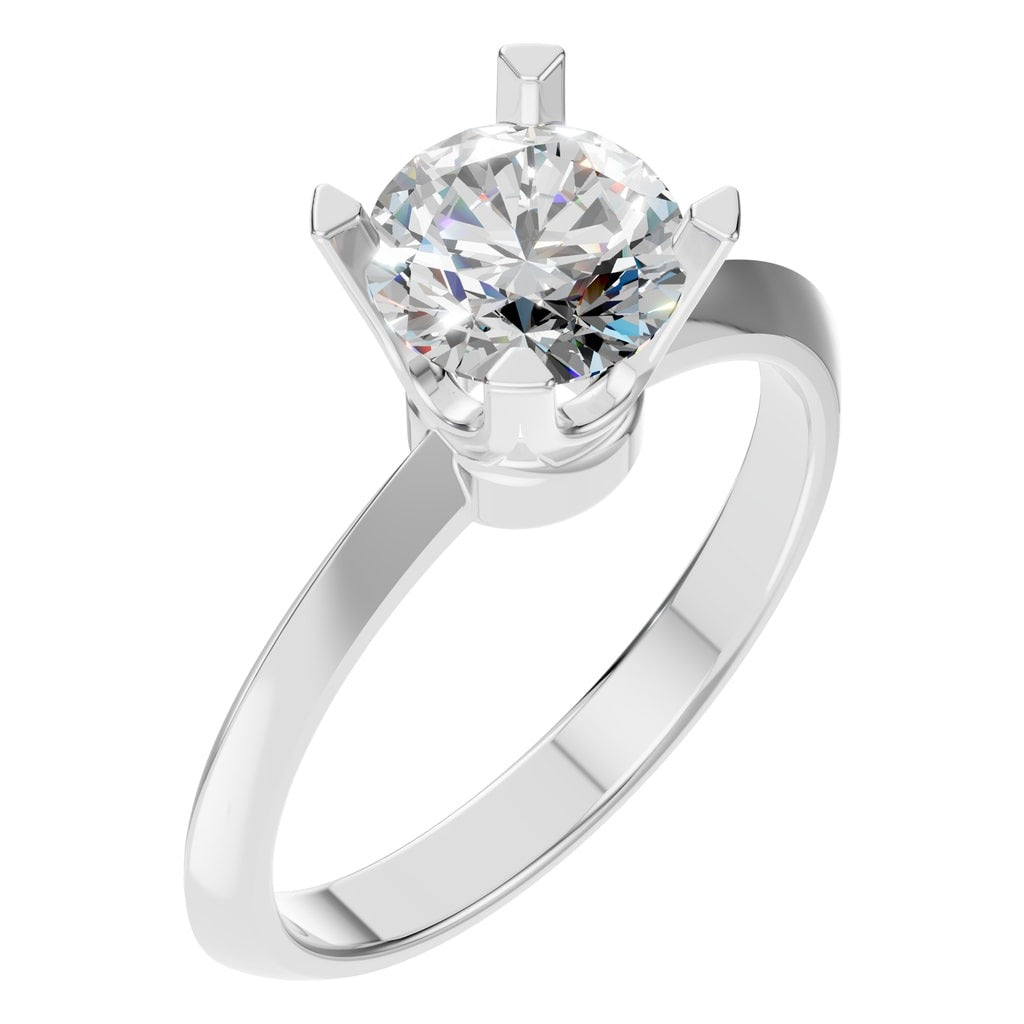 Round Lab Diamond Solitaire Ring – ca. 1 ct | RI-1485 – Ring mit gefasstem Stein