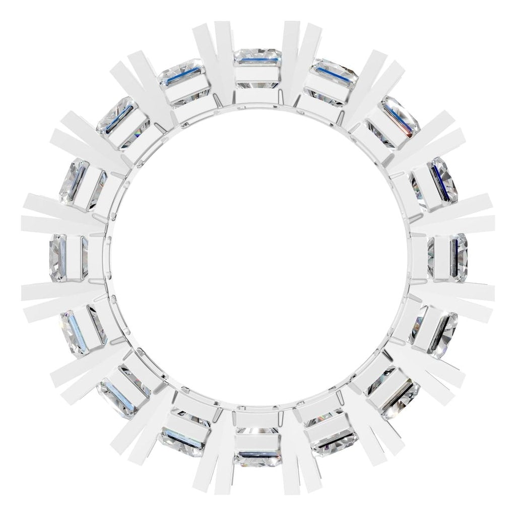 Princess Lab Diamond Eternity Ring – ca. 4.8 ct | RI-2284 – Draufsicht mit Steinbesatz
