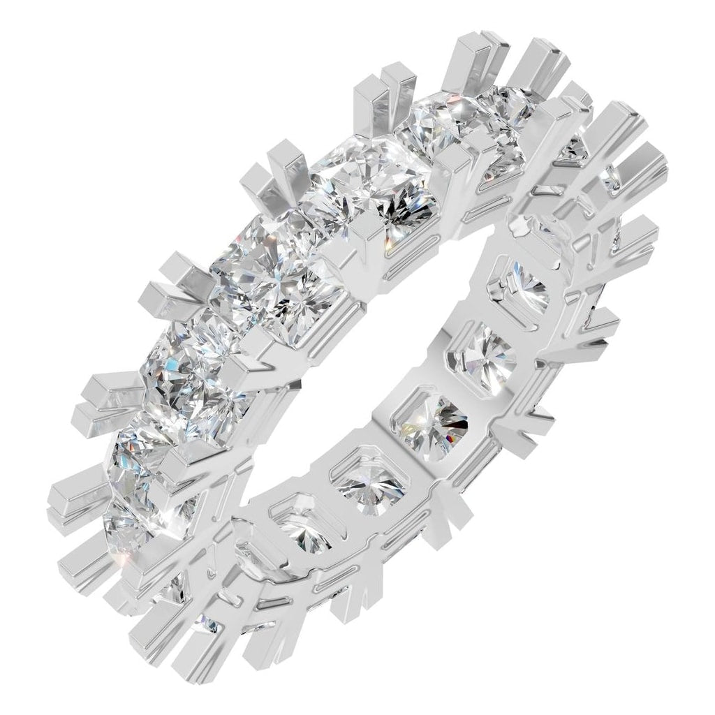 Princess Lab Diamond Eternity Ring – ca. 4.8 ct | RI-2284 – Weißgold mit Steinbesatz