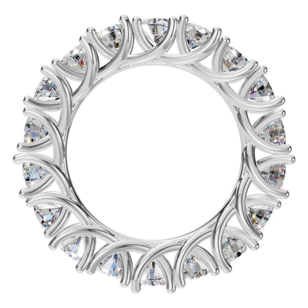 Round Lab Diamond Eternity Ring – ca. 4.5 ct | RI-3152 – Draufsicht mit Steinbesatz