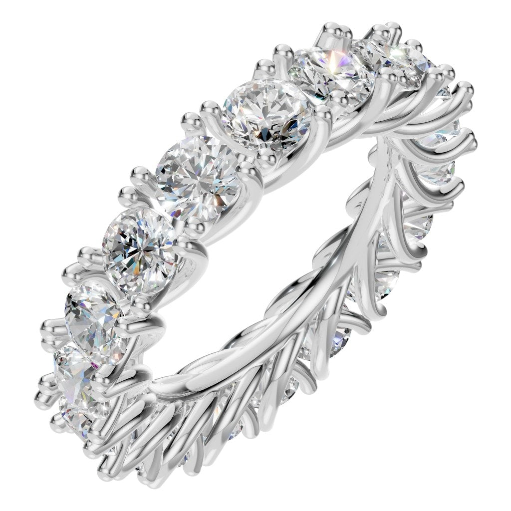 Round Lab Diamond Eternity Ring – ca. 4.5 ct | RI-3152 – Weißgold mit Steinbesatz