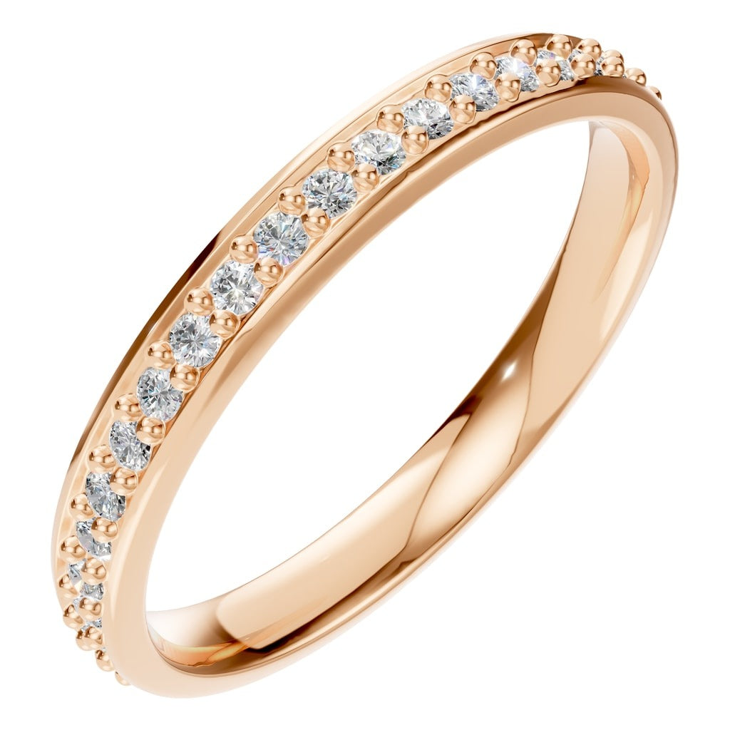 Round Lab Diamond Eternity Ring – ca. 0.23 ct | RI-4321 – Roségold mit Steinbesatz