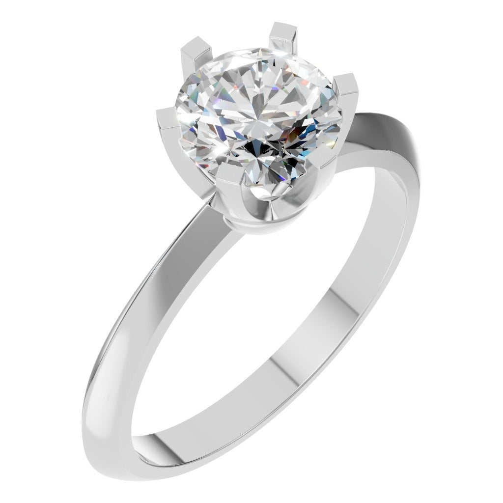Round Lab Diamond Solitaire Ring – ca. 1 ct | RI-4922 – Ring mit gefasstem Stein