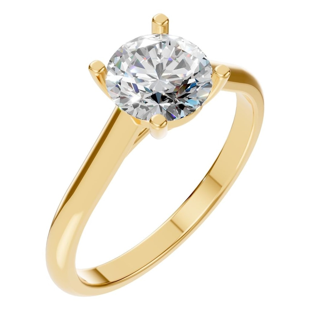Round Lab Diamond Solitaire Ring – ca. 1 ct | RI-5250 – Ring mit gefasstem Stein
