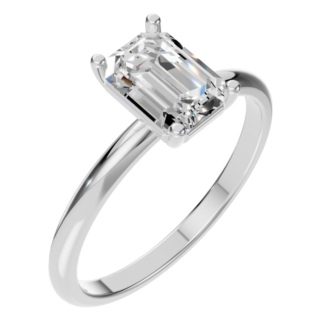 Emerald Lab Diamond Solitaire Ring – ca. 1 ct | RI-7657 – Ring mit gefasstem Stein