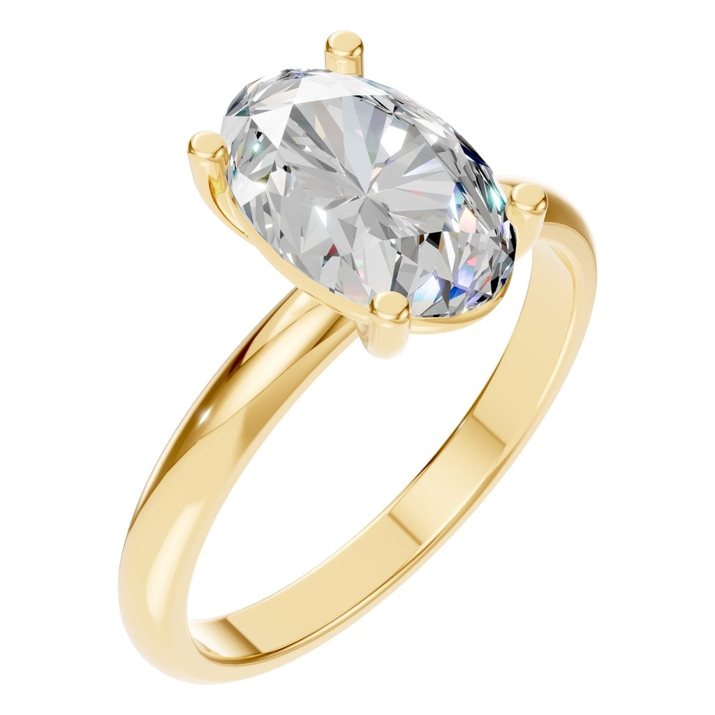 Oval Lab Diamond Solitaire Ring – ca. 2,25 ct | RI-7657 – Ring mit gefasstem Stein