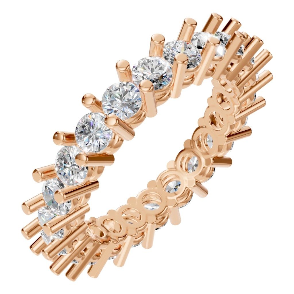 Round Lab Diamond Eternity Ring – ca. 2.2 ct | RI-8213 – Roségold mit Steinbesatz