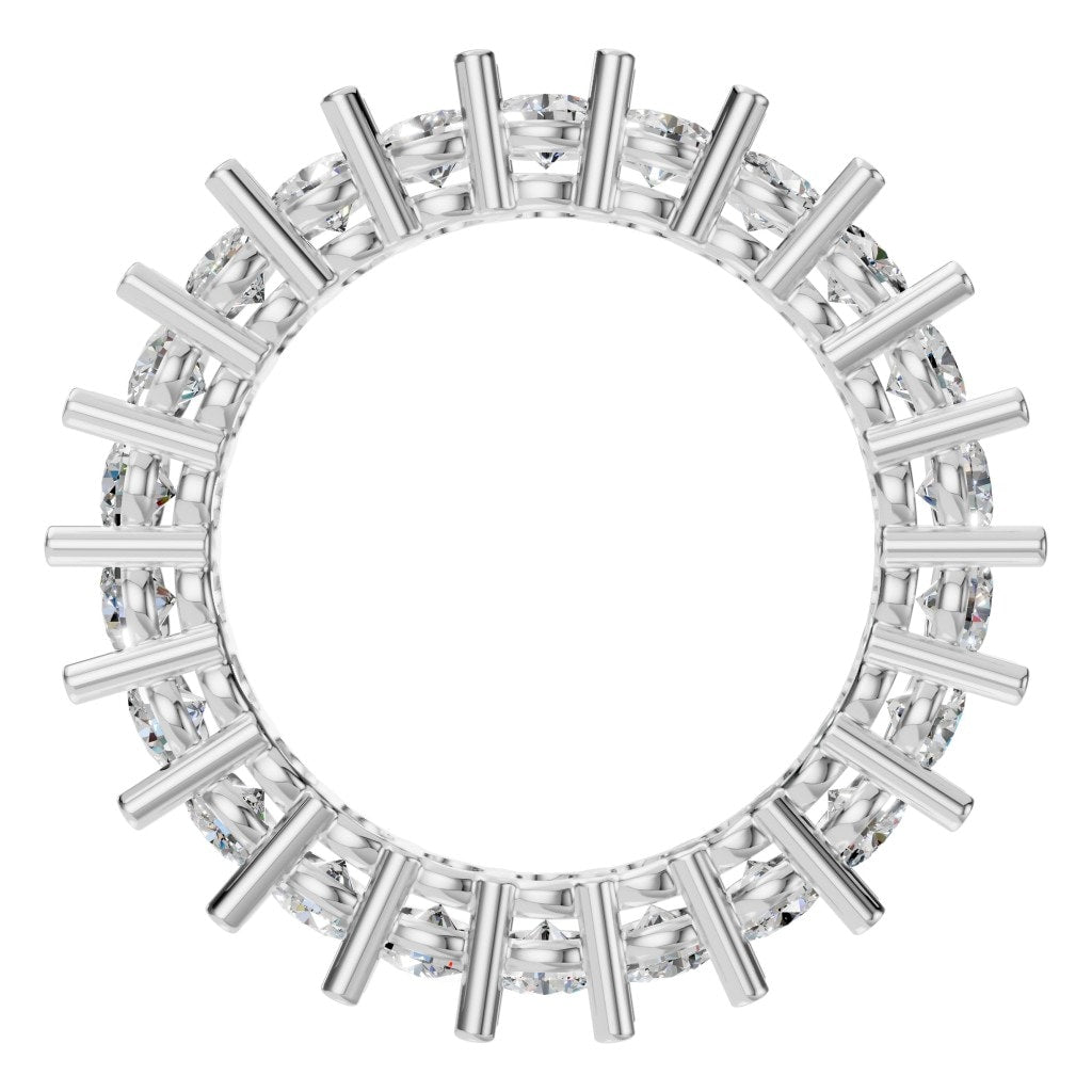 Round Lab Diamond Eternity Ring – ca. 2.2 ct | RI-8213 – Draufsicht mit Steinbesatz