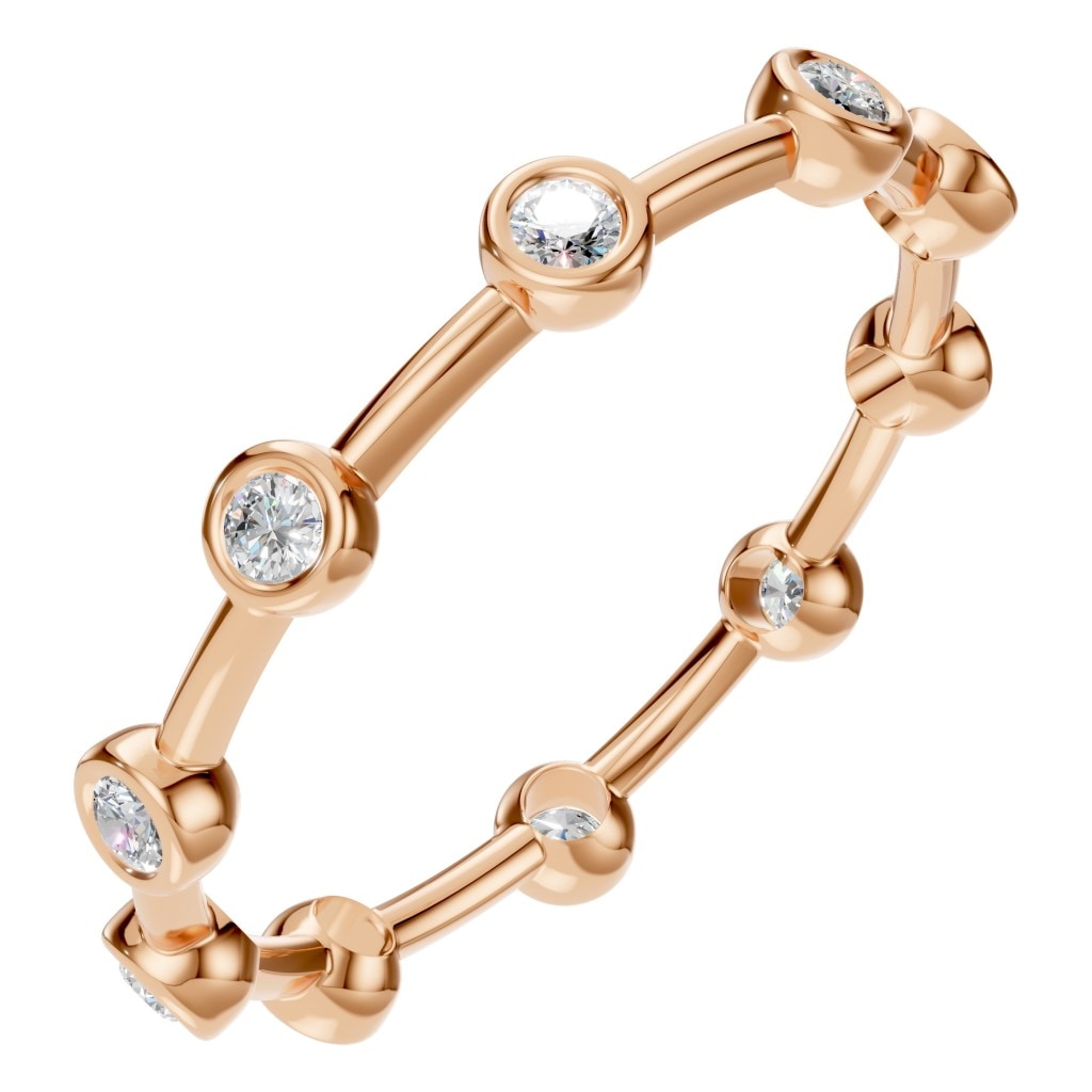Round Lab Diamond Eternity Ring – ca. 0.2 ct | RI-8497 – Roségold mit Steinbesatz