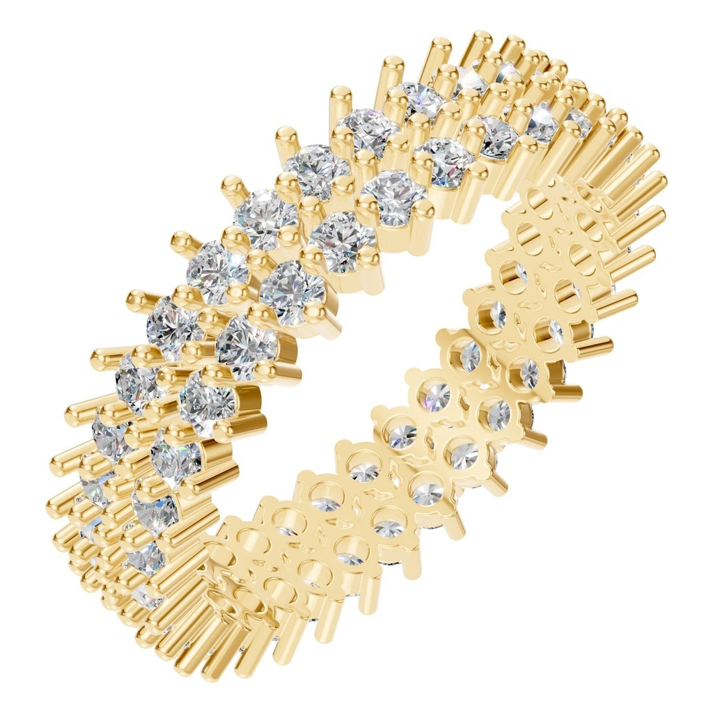 Round Lab Diamond Eternity Ring – ca. 1.6 ct | RI-9415 – Gelbgold mit Steinbesatz